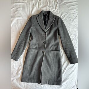 Aritzia Elegant Gray Cashmere & Wool Princess Coat